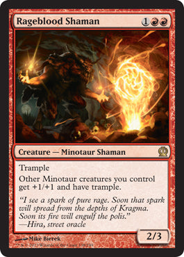 Rageblood Shaman (Theros) Light Play Foil