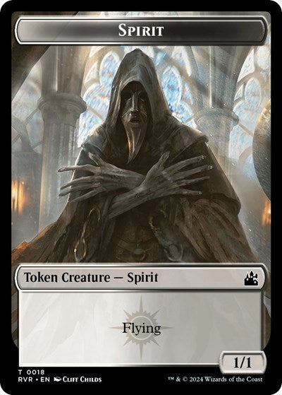 Spirit Token (0018) (Ravnica Remastered) Light Play