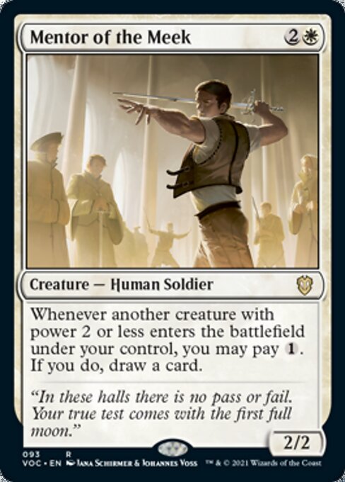 Mentor of the Meek (Commander 2021 Crimson Vow) Light Play