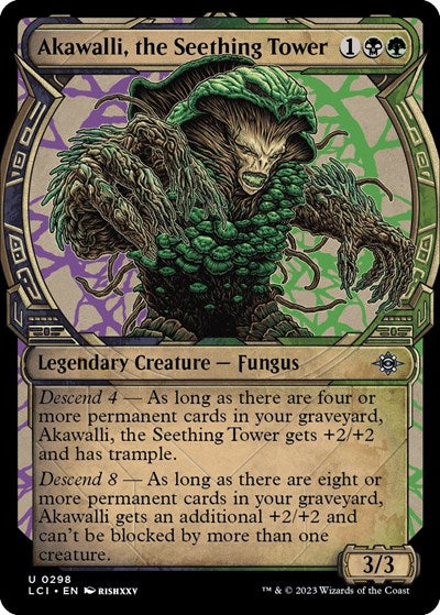 Akawalli, the Seething Tower (Showcase) (The Lost Caverns of Ixalan) Light Play Foil