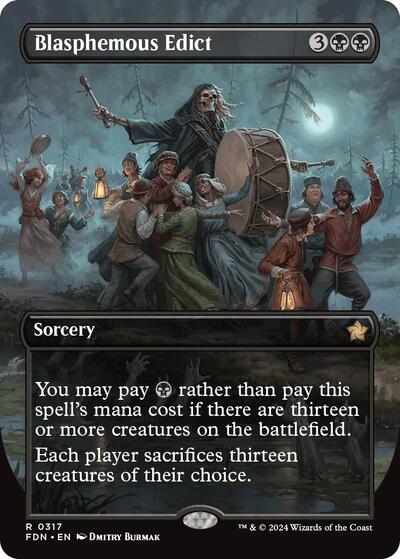 Blasphemous Edict (Borderless) (Foundations) Near Mint