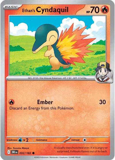 Ethan's Cyndaquil (SV10: Destined Rivals) Light Play Reverse Holofoil