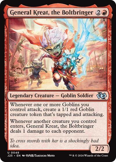 General Kreat, the Boltbringer (Anime) (Foundations Jumpstart) Light Play