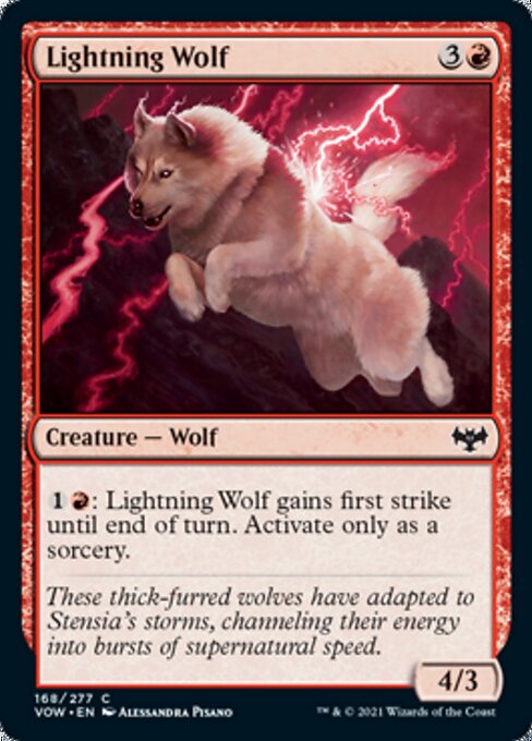 Lightning Wolf (Innistrad: Crimson Vow) Light Play