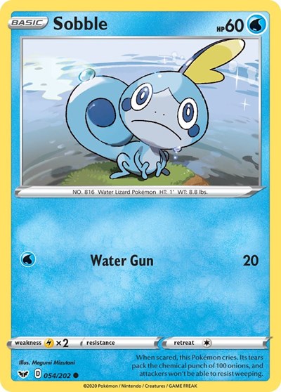 Sobble (054) (SWSH01: Sword & Shield Base Set) Light Play