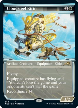 Cloudsteel Kirin (Showcase) (Kamigawa: Neon Dynasty) Light Play