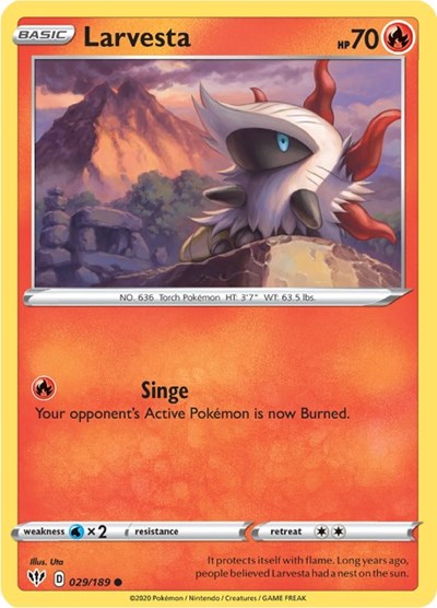 Larvesta (SWSH03: Darkness Ablaze) Light Play