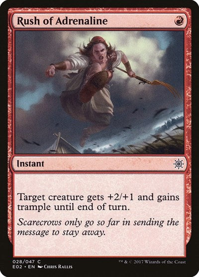 Rush of Adrenaline (Explorers of Ixalan) Light Play