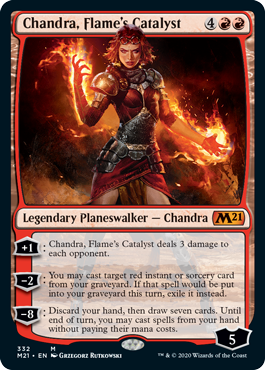 Chandra, Flame's Catalyst (Magic 2021 Core Set) Light Play Foil