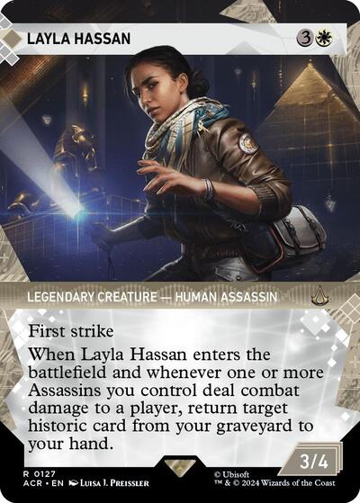 Layla Hassan (Showcase) (Universes Beyond: Assassin's Creed) Light Play