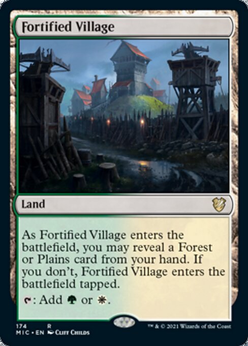 Fortified Village (Commander 2021 Midnight Hunt) Light Play