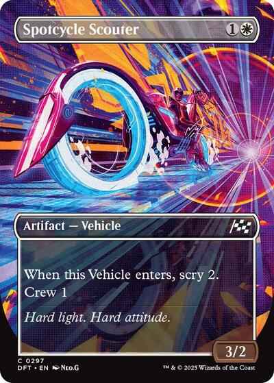 Spotcycle Scouter (Borderless) (Aetherdrift) Light Play Foil