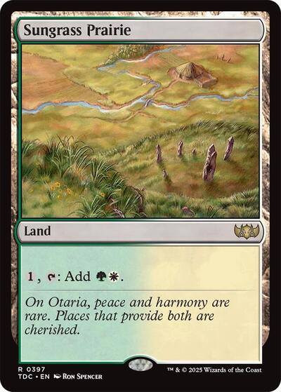 Sungrass Prairie (Commander: Tarkir: Dragonstorm) Light Play