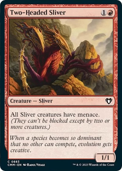 Two-Headed Sliver (Commander Masters) Light Play