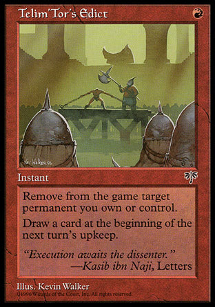 Telim'Tor's Edict (Mirage) Light Play