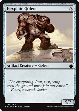 Hexplate Golem (Battlebond) Light Play