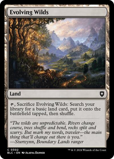 Evolving Wilds (Commander: Bloomburrow) Light Play