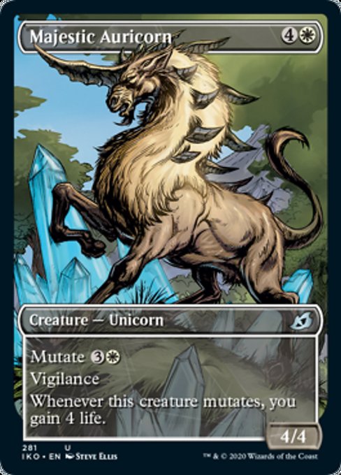 Majestic Auricorn (Showcase) (Ikoria: Lair of Behemoths) Light Play
