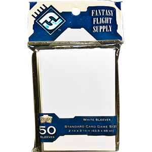 Fantasy Flight White Sleeves Standard Card Game Size