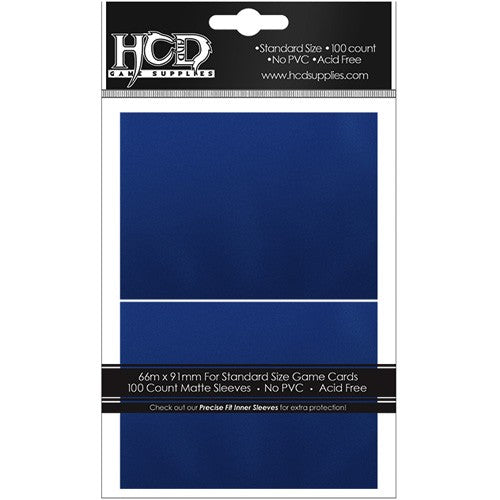 HCD Standard Matte Blue Card Sleeves 100 ct