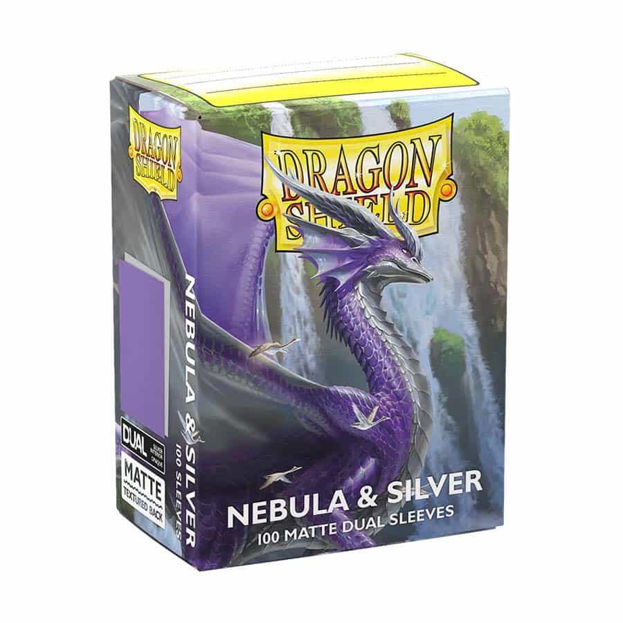 Dragon Shield Dual Matte Standard Sleeves - Nebula & Silver (100 Pack) - Dragon Shield Card Sleeves