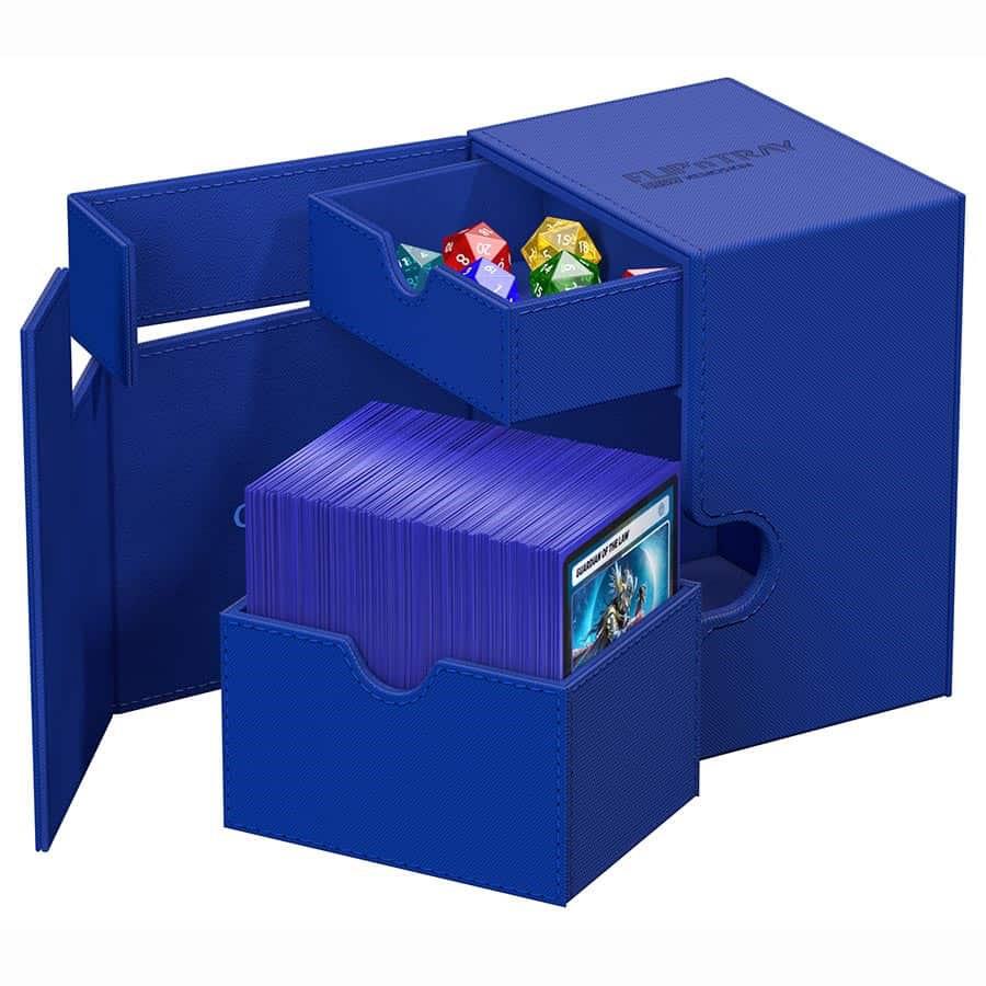 Flip 'n' Tray XenoSkin Monocolor - Blue (Holds 133+) - Ultimate Guard Deck Boxes