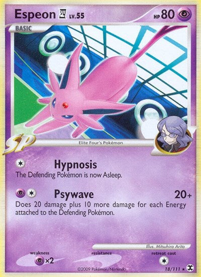 Espeon E4 (Rising Rivals) Heavy Play Reverse Holofoil