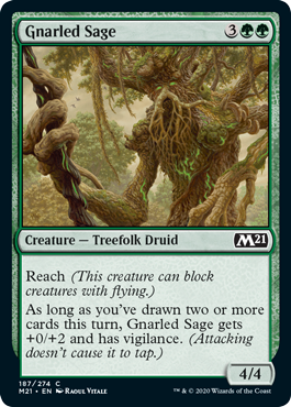 Gnarled Sage (Magic 2021 Core Set) Light Play Foil
