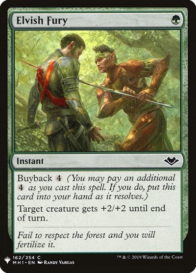 Elvish Fury (Mystery Booster) Light Play