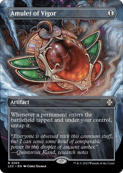 Amulet of Vigor (Borderless) (Commander: The Lost Caverns of Ixalan) Light Play Foil
