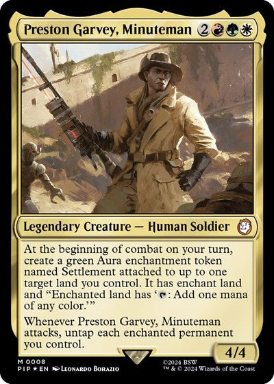 Preston Garvey, Minuteman (Universes Beyond: Fallout) Light Play Foil