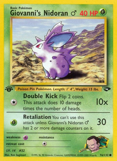 Giovanni's Nidoran M (Gym Challenge) Heavy Play Unlimited