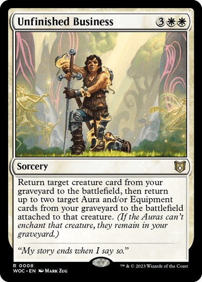 Unfinished Business (Commander: Wilds of Eldraine) Light Play