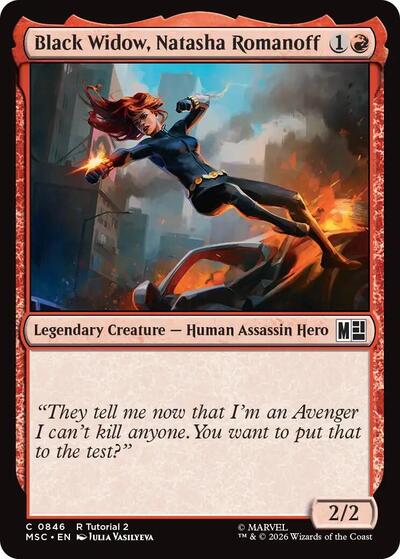 Black Widow, Natasha Romanoff (Commander: Marvel Super Heroes) Light Play