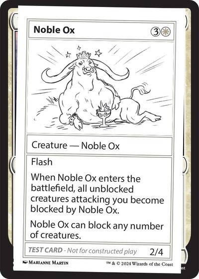Noble Ox (Mystery Booster 2 Playtest Cards) Light Play