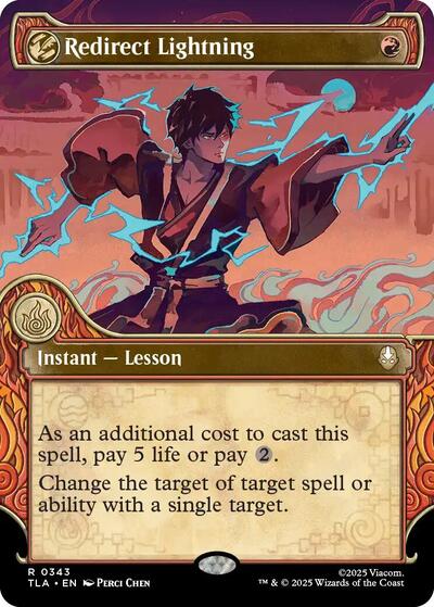 Redirect Lightning (Showcase) (Avatar: The Last Airbender) Light Play Foil