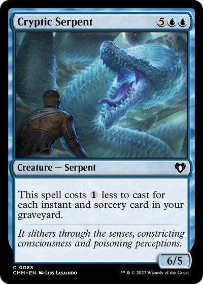 Cryptic Serpent (Commander Masters) Light Play