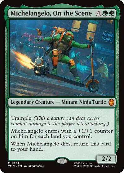 Michelangelo, On the Scene (Commander: Teenage Mutant Ninja Turtles) Light Play