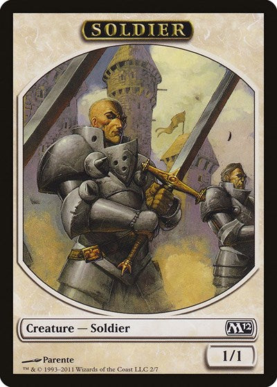 Soldier Token (Magic 2012 (M12)) Light Play