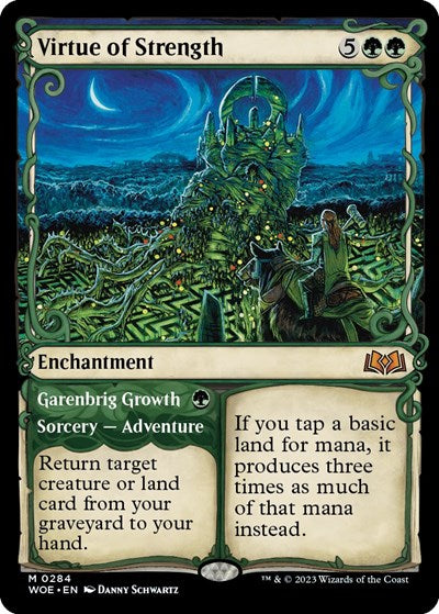 Virtue of Strength (Showcase) (Wilds of Eldraine) Near Mint Foil