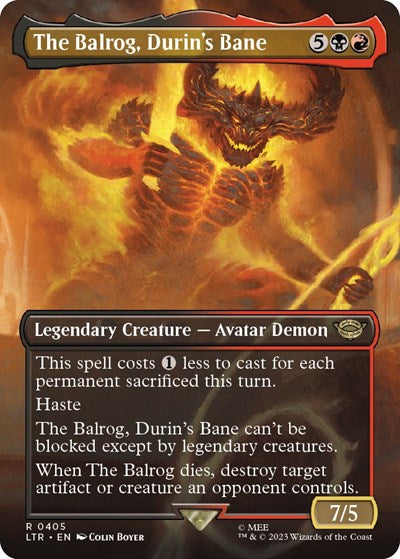 The Balrog, Durin's Bane (Borderless) (Universes Beyond: The Lord of the Rings: Tales of Middle-earth) Light Play