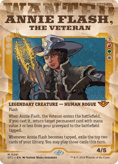 Annie Flash, the Veteran (Showcase) (Outlaws of Thunder Junction) Light Play