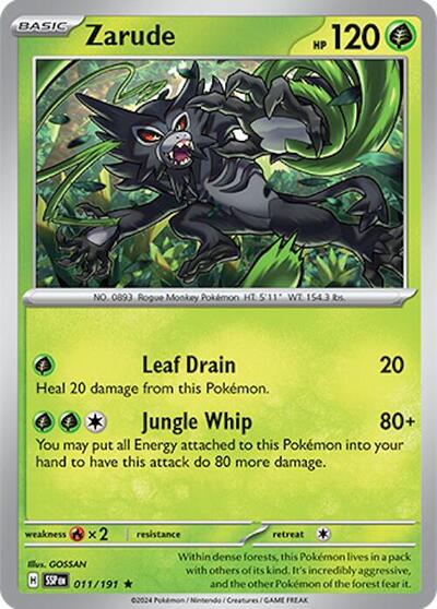 Zarude (SV08: Surging Sparks) Light Play Holofoil
