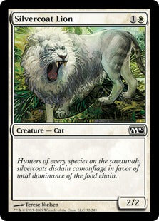 Silvercoat Lion (Magic 2010 Core Set) Medium Play