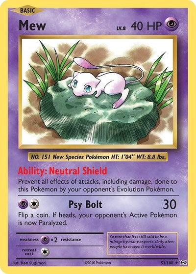 Mew (XY - Evolutions) Light Play Holofoil
