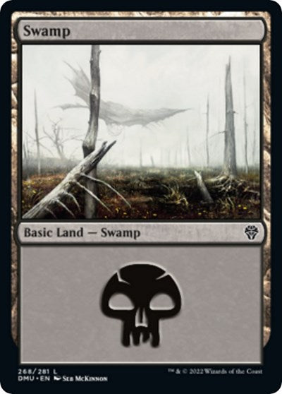 Swamp (268) (Dominaria United) Light Play Foil