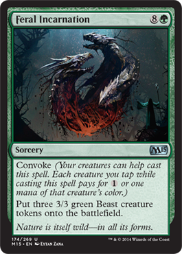 Feral Incarnation (Magic 2015 Core Set) Light Play Foil