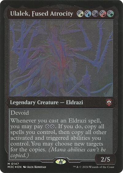 Ulalek, Fused Atrocity (Display Commander) - Thick Stock (Commander: Modern Horizons 3) Light Play Foil
