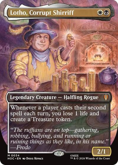 Lotho, Corrupt Shirriff (Borderless) (The Hobbit: Eternal-Legal) Light Play Foil