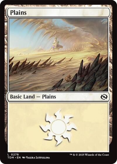 Plains (0278) (Tarkir: Dragonstorm) Light Play Foil